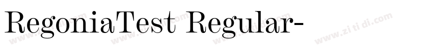 RegoniaTest Regular字体转换